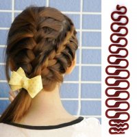 2 вид  пластмасов аксесоар за коса оформящ рибена кост , плете плитки прическа, снимка 1 - Аксесоари за коса - 15689326