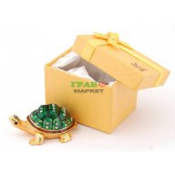 Декоративна метална кутийка за бижута във формата на костенурка - фаберже, снимка 3 - Декорация за дома - 15792268