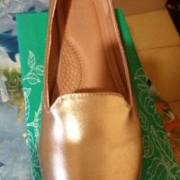 Дам.обувки-/изк. кожа/-№40-цвят-Rose gold/металик/., снимка 4 - Дамски ежедневни обувки - 22329517