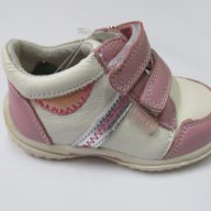 Спортни обувки естествена кожа Чипо бяло/розово, снимка 2 - Детски маратонки - 17523249