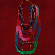 Ефектно цветно колие + подарък гривна, снимка 1 - Колиета, медальони, синджири - 17389719