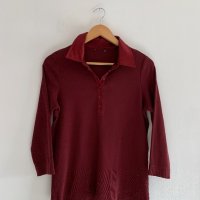Бордо дамска блуза, снимка 1 - Блузи с дълъг ръкав и пуловери - 25469400