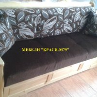 Компактен диван с опция сън и ракла. Масив, снимка 2 - Дивани и мека мебел - 20209600