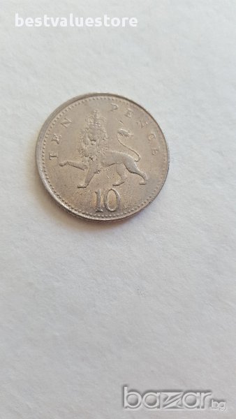 Монета От 10 Английски Пенса От 2004г. / 2004 10 UK Pence Coin KM# 989 Sp# 4650, снимка 1