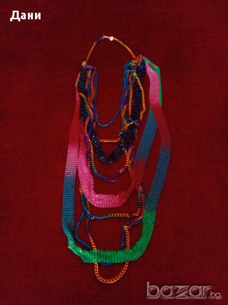 Ефектно цветно колие + подарък гривна, снимка 1