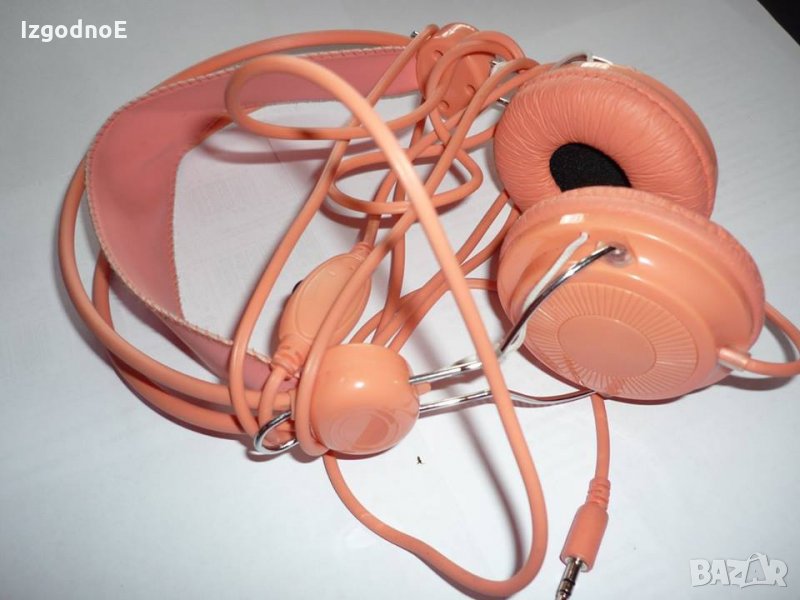 Страхотни, качествени слушалки в розово, тип WESC, снимка 1