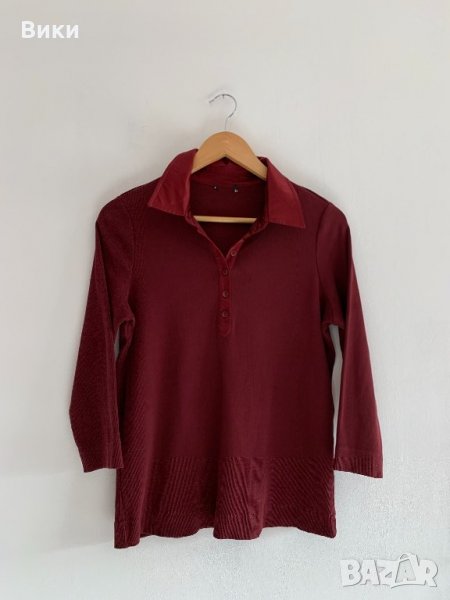 Бордо дамска блуза, снимка 1