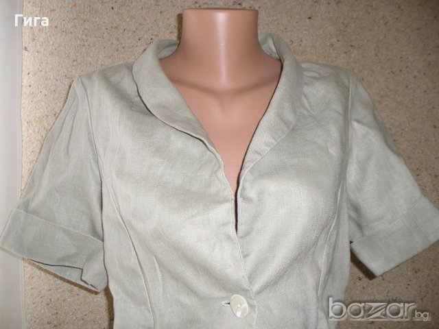 Ленено сако с къс ръкав, снимка 2 - Сака - 18204084