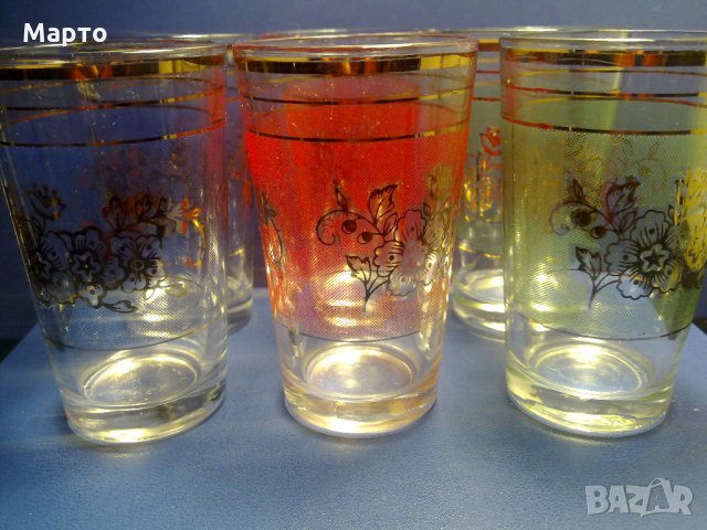 комплект 6 чаши в три цвята ракиени, снимка 8 - Чаши - 24010305