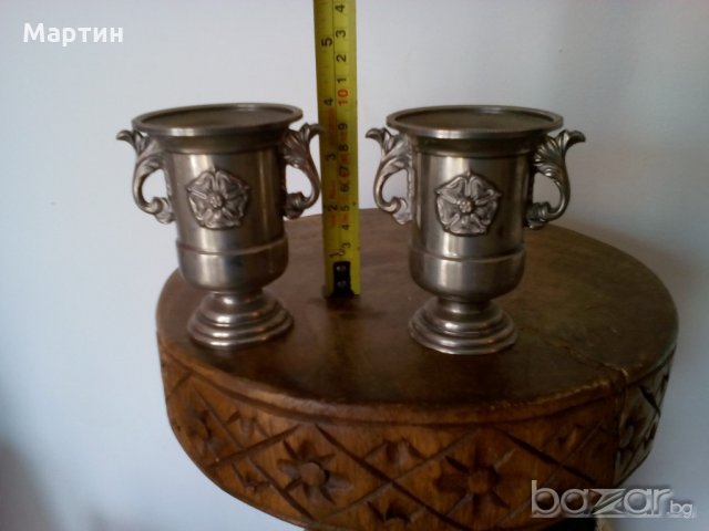 Посребрени масивни  стари - Съдове - 2 бр. ( 777905) , снимка 6 - Други стоки за дома - 18295288