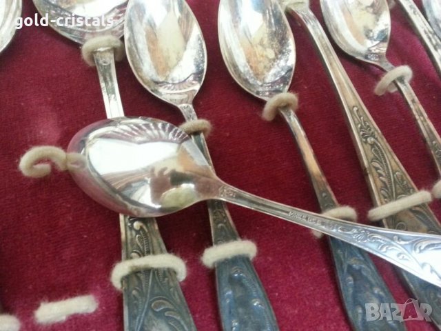 Сервиз посребрени прибори в куфарче, снимка 3 - Антикварни и старинни предмети - 22324431
