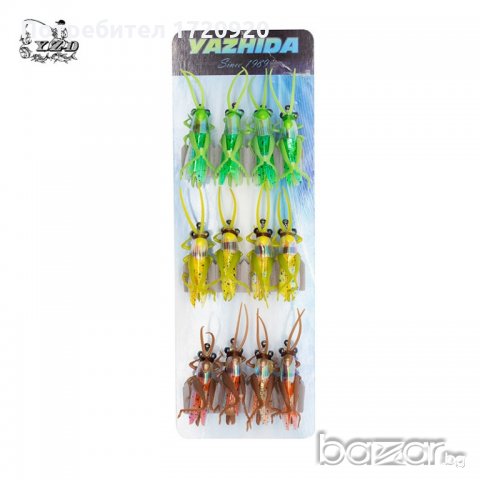 Изкуствени мухи, скакалци, бръмбари и ларви, снимка 2 - Въдици - 18620234