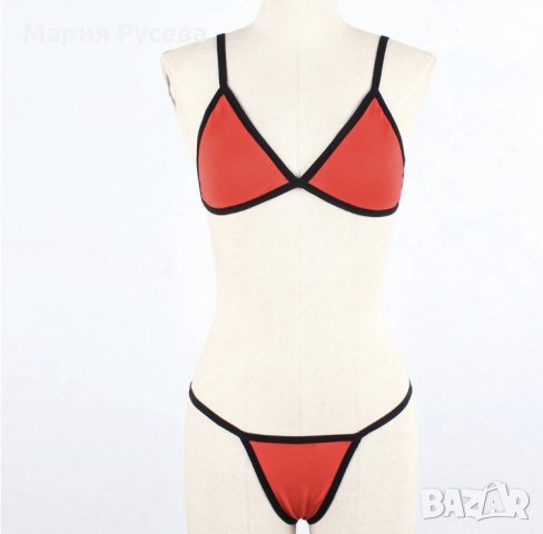 Модел 2025 хит бански костюм червен неонов бял, снимка 2 - Бански костюми - 25986800