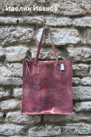 дамска чанта естествена кожа тип торба, снимка 13 - Чанти - 19428544