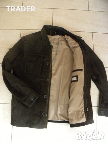 Мъжко кожено яке естествена кожа  велур, снимка 18 - Якета - 22988342