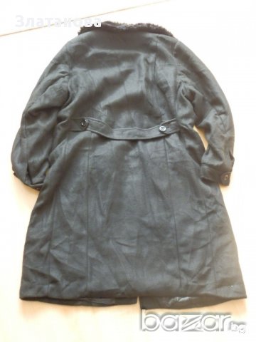 дълго черно палто Л, снимка 4 - Палта, манта - 13957312