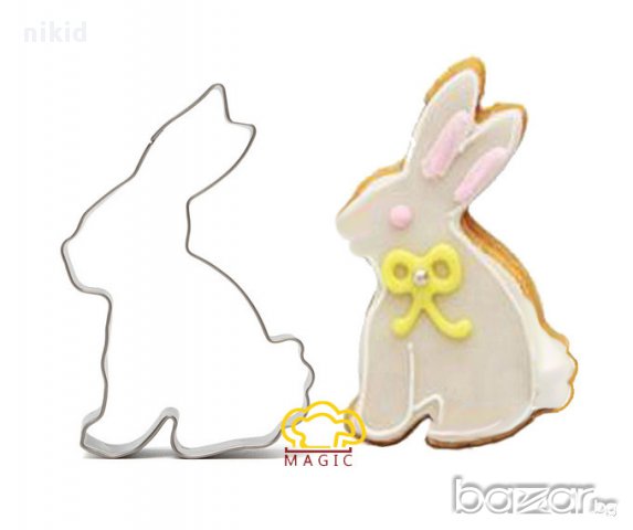 заек Великден метална форма резец  украса бисквитки фондан
