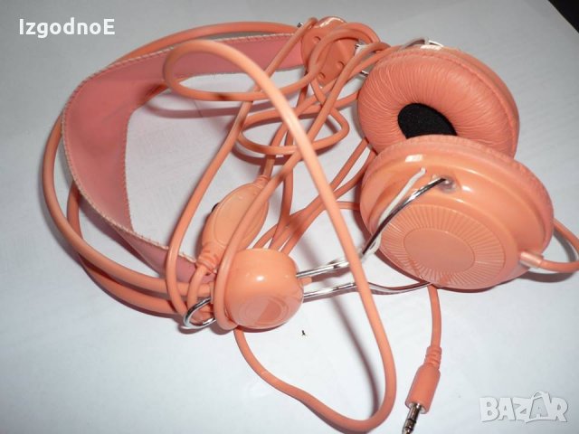 Страхотни, качествени слушалки в розово, тип WESC, снимка 1 - Слушалки, hands-free - 23030773