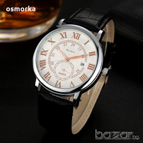 Красив нов ръчен мъжки часовник дата малък секундарник McyKcy, снимка 1 - Мъжки - 20223827