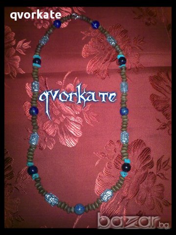 Колие от хризокола, снимка 2 - Колиета, медальони, синджири - 9120370