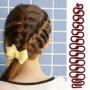 2 вид  пластмасов аксесоар за коса оформящ рибена кост , плете плитки прическа, снимка 1 - Аксесоари за коса - 15689326
