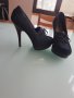 Елегантни дамски обувки Gorgeous с висок 12 см. ток,номер 38.Естествен велур., снимка 1 - Дамски елегантни обувки - 24382249