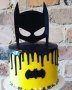 Батман Маска черен твърд пластмасов топер украса декор за торта , снимка 1 - Други - 26100560