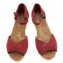 ПРОМО 🍊 TOMS 🍊 Дамски велурени сандали с платформа RED SUEDE PLATFORM 36 и 37 нови с кутия, снимка 8