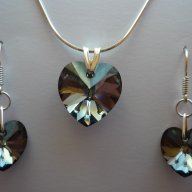 Сребърни комплекти с кристали Сваровски - подходящ подарък за всяка дама, снимка 14 - Бижутерийни комплекти - 6663752