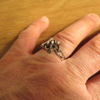 Стар Мъжки Сребърен пръстен - величествени змий моторджийски, мото аксесоари, мото екипировка, снимка 2 - Пръстени - 24325555