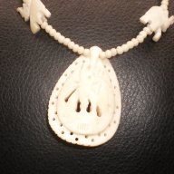 Колие от камилска кост със слончета, снимка 3 - Колиета, медальони, синджири - 18538547