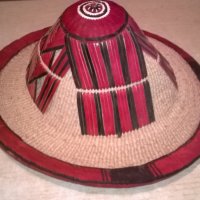 АНТИК-монголска красива автентична шапка-кожа и плетка-38х15см, снимка 7 - Антикварни и старинни предмети - 24234620