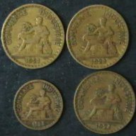 лот 4 монети от 50 сантима и 1франк 1921-1924, Франция, снимка 2 - Нумизматика и бонистика - 8391168