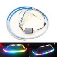 Многоцветна RGB Стоп LED светеща сигнална лента за багажник на кола , снимка 10 - Аксесоари и консумативи - 20303592