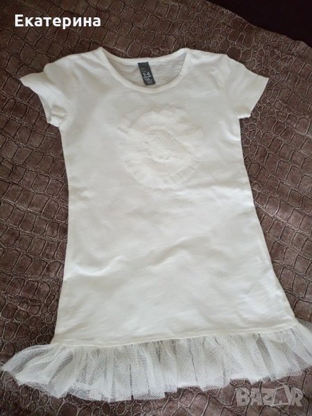 Бяла туника, блуза , снимка 1