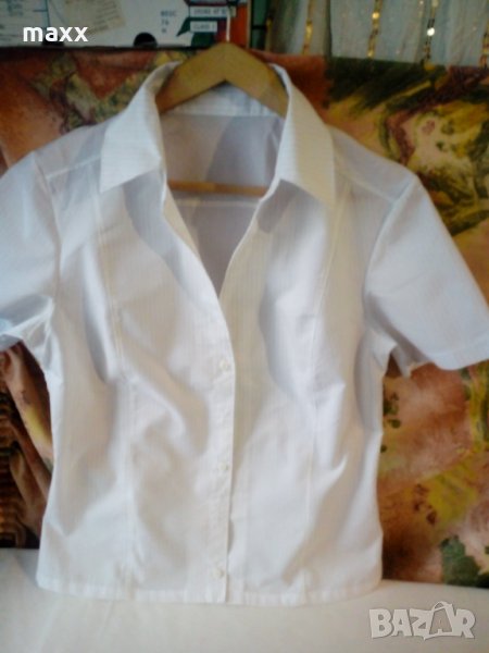 Бяла дамска риза размер S, снимка 1