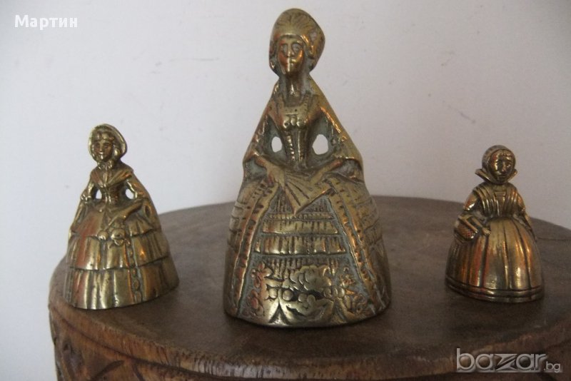 Колекционерски стари масивни бронзови - Камбанки - 3бр. !!! (00480), снимка 1