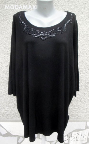 4XL  C&A черна блуза с пайети  , снимка 1