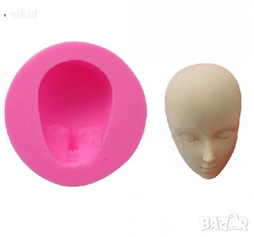 3D Човешко лице глава мъж силиконов молд форма декорация торта фондан шоколад и др.