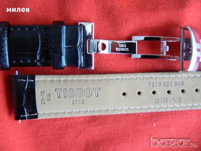 Кожени черни каишки Tissot 20мм., снимка 11 - Каишки за часовници - 17558246