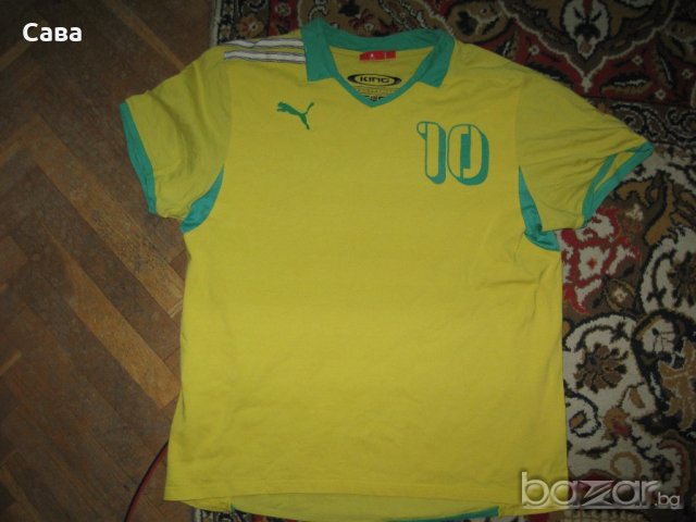 Тениска PUMA   мъжка,Л-ХЛ   /жълта и сива/, снимка 2 - Спортни дрехи, екипи - 19099372