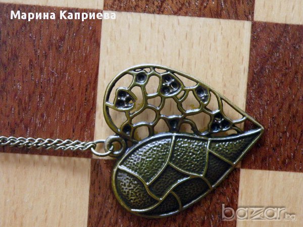 Колие "Бронзово сърце" /K-28/, снимка 3 - Колиета, медальони, синджири - 9053310