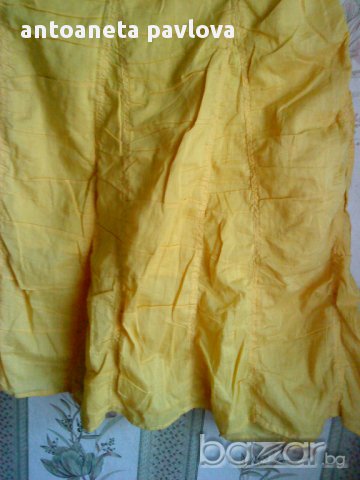 жълта лятна пола , снимка 2 - Поли - 13837806
