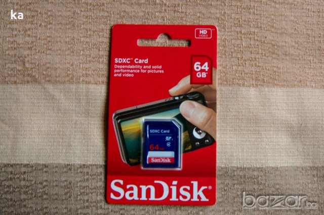 Карта памет SanDisk SDXC 64GB, снимка 1 - Карти памет - 20548515