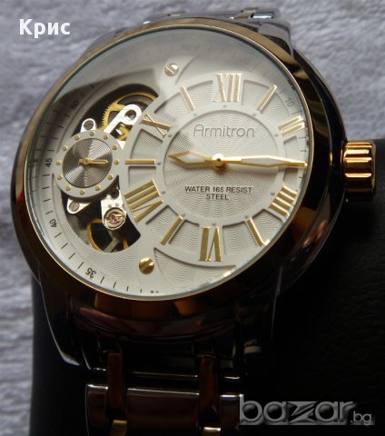Нов ръчен часовник Армитрон скелетон, златен, Armitron 20/4930WTTT Skeleton Gold Watch, снимка 15 - Мъжки - 8949328