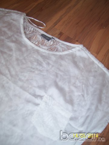 нова бяла лятна блузка с дантелен прозрачен гръб на sity life-размер-л-хл , снимка 12 - Тениски - 7407792