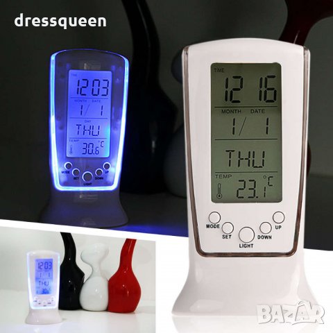 510 Настолен часовник с термометър , снимка 5 - Други стоки за дома - 23496199