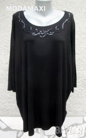 4XL  C&A черна блуза с пайети  