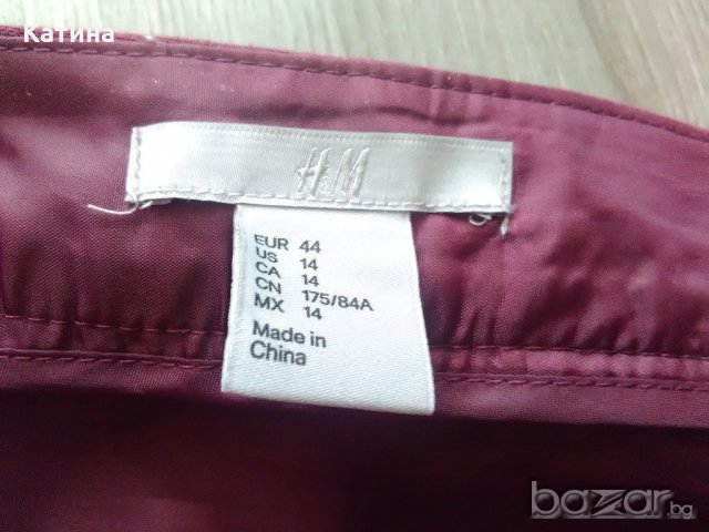 H&M красива пола във вишнев цвят, снимка 3 - Поли - 21409692
