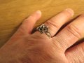 Стар Мъжки Сребърен пръстен - величествени змий моторджийски, мото аксесоари, мото екипировка, снимка 2